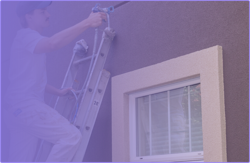 PaintScout production management - painter working on a job site